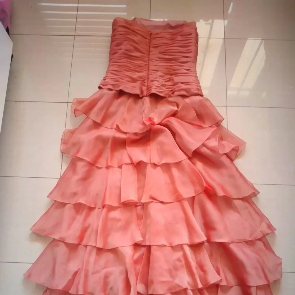 CORAL PROM DRESS - Picture 2 of 5